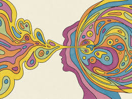 abstract face and pastel visualization of thoughts
